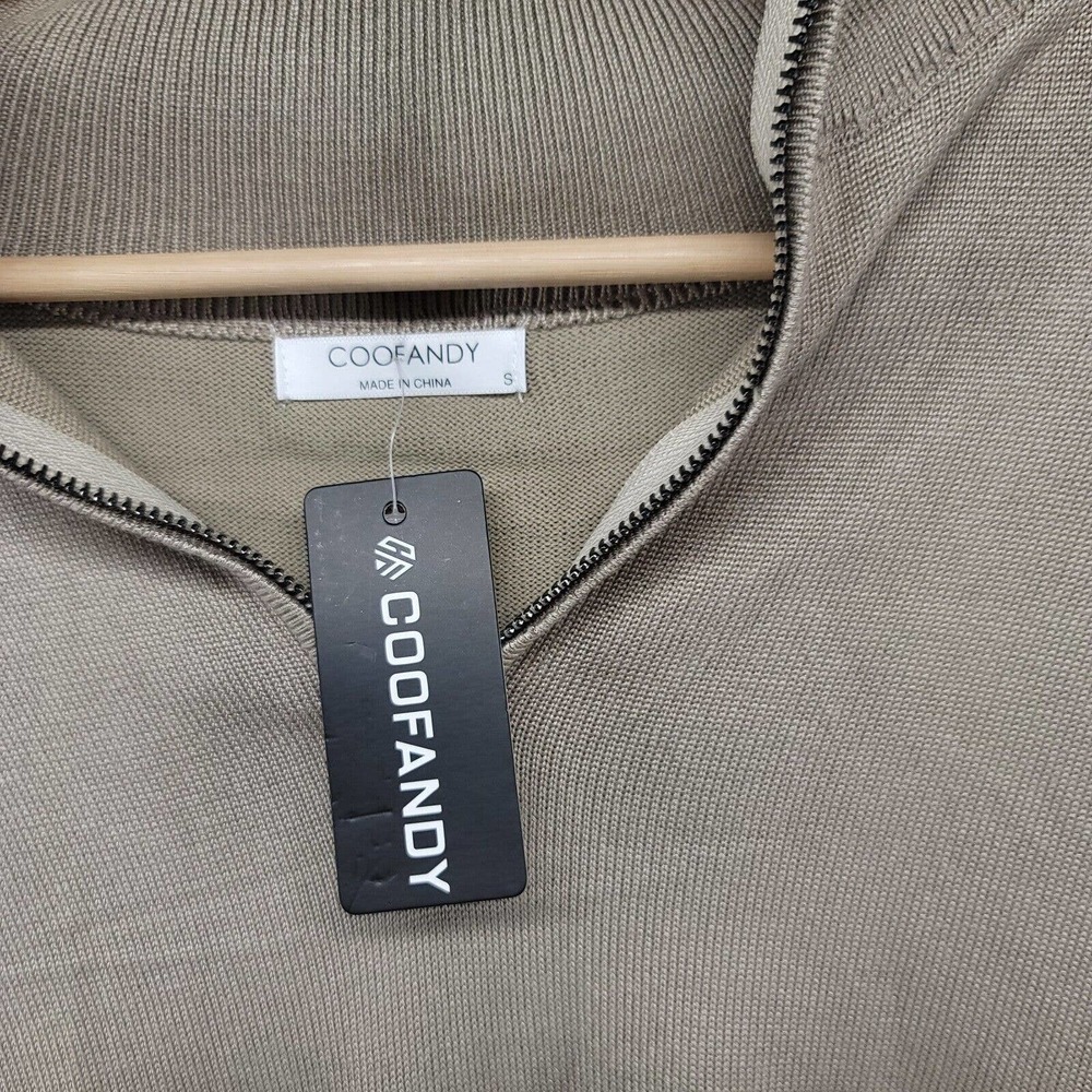 Coofandy sweater Mens Small Viscose beige‎ sweater 1/4 zip - Picture 7 of 16
